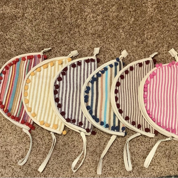 AB Casual clutch purse make up bag handmade NEW pink Boho - Picture 8 of 8